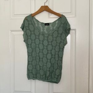 Women’s sage green knit top